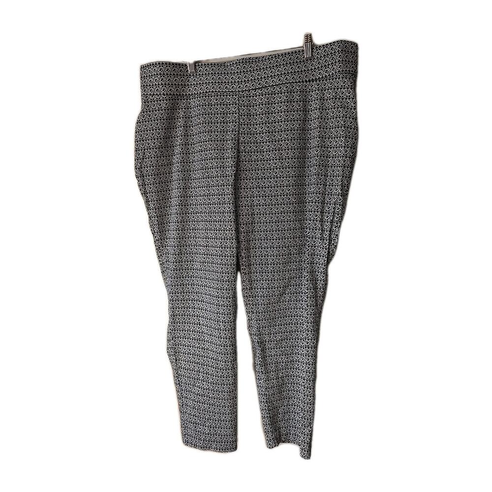 CJ Banks Black Gingham‎ Signature Slimming Pull On Casual Pants Womans Size 20W
